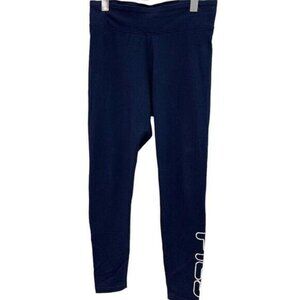 Fila Womens Blue Cotton Pull On Logo Leggings Yoga Activewear Size Small​​​